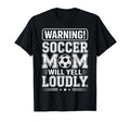 Warning Soccer Football Mom T-Shirt - Casual Everyday Wear for Adults
