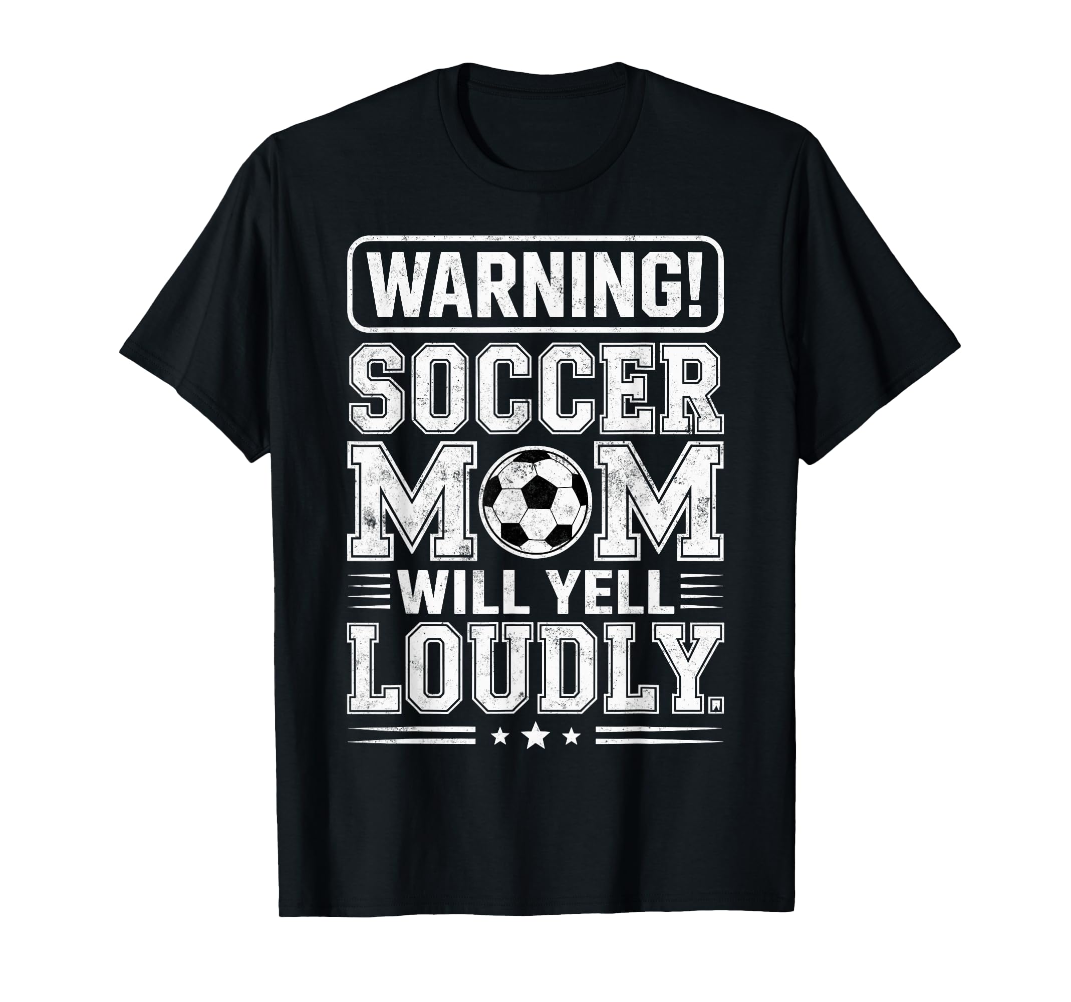 Warning Soccer Football Mom T-Shirt - Casual Everyday Wear for Adults