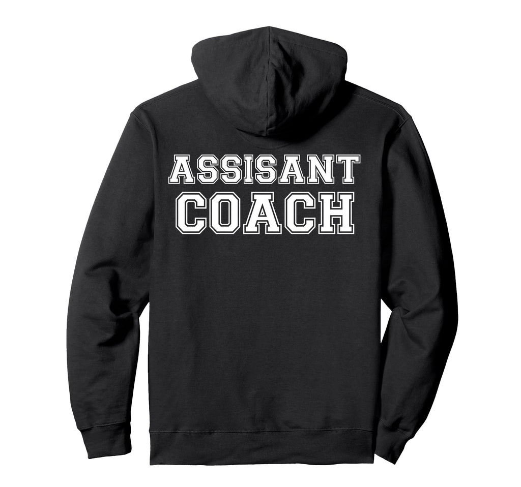 Assistant Coach Logo Back Hoodie - Minimalist Print Men Women
