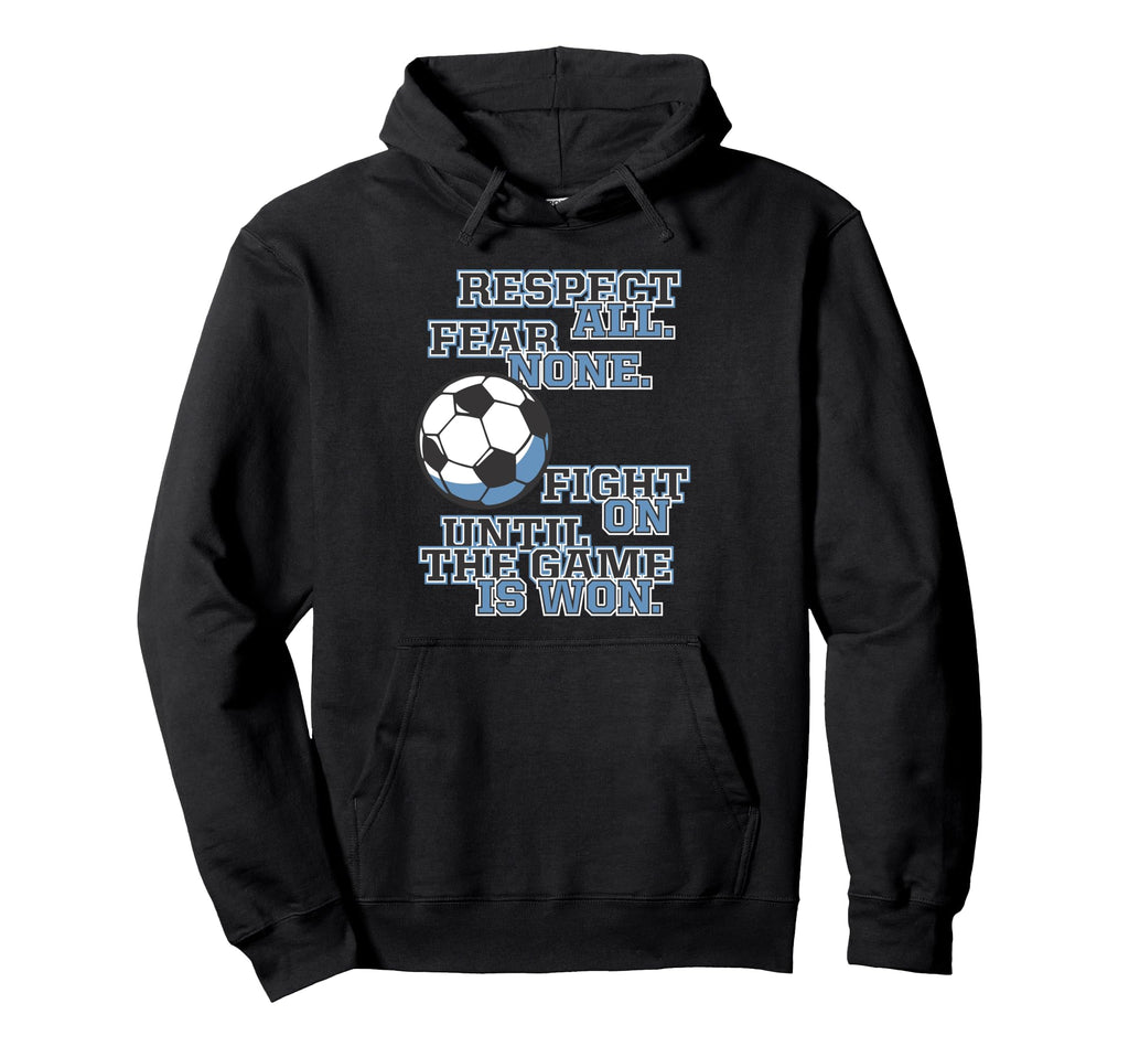Respect All Fear None Fight Until Hoodie - Minimalist Print for Adults