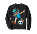 Funny Dabbing Dab Soccer Player Ball Sweatshirt - Graphic Print Unisex