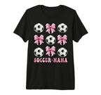 Soccer Mama Coquette Bow Soccer Lover T-Shirt - Custom Art Print Unisex