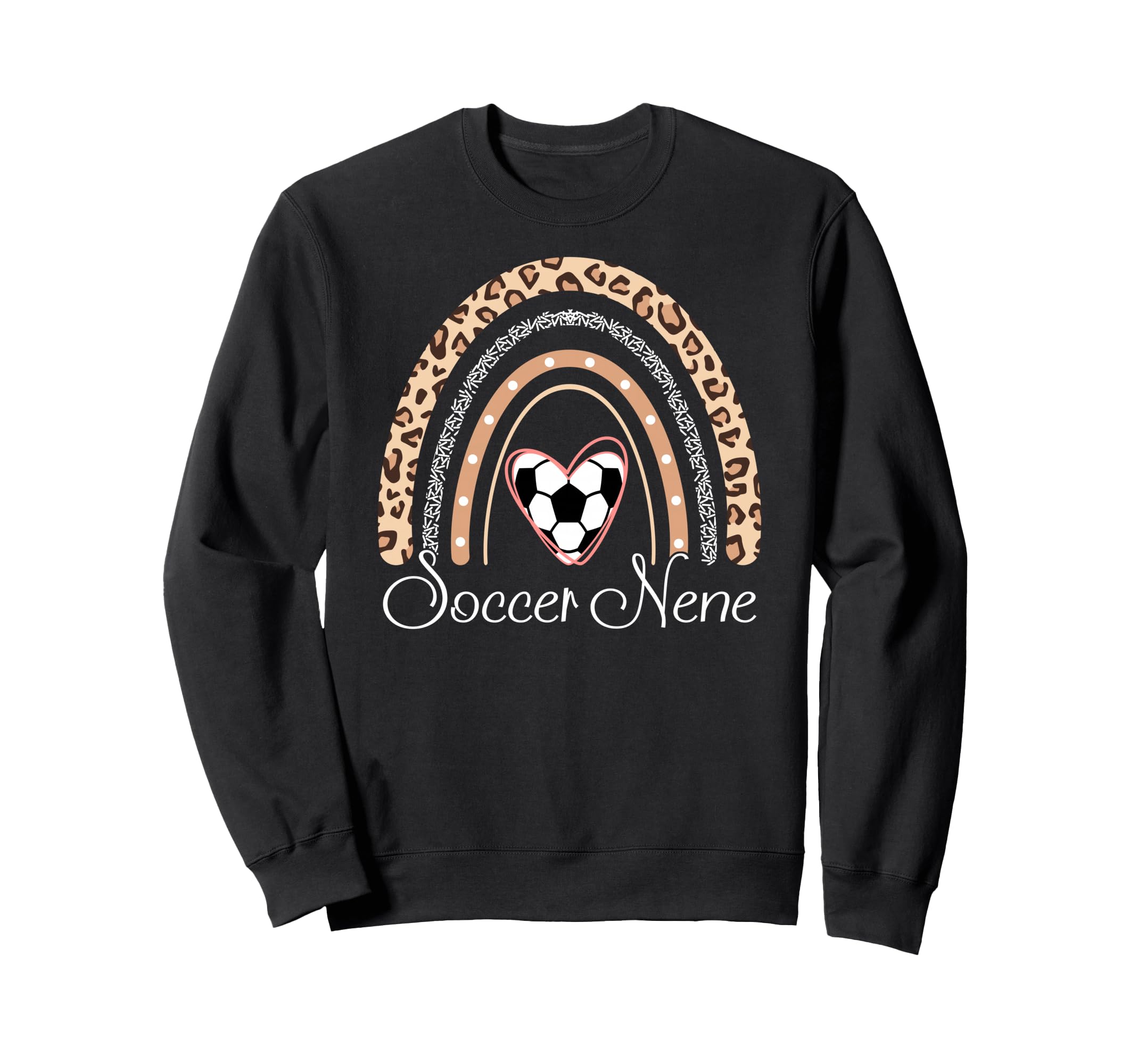 Soccer Nene Boho Rainbow Funny Heart Sweatshirt - Trendy Graphic Unisex