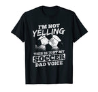 Mens Not Yelling Dad Voice Sports T-Shirt - Minimalist Print Men Women