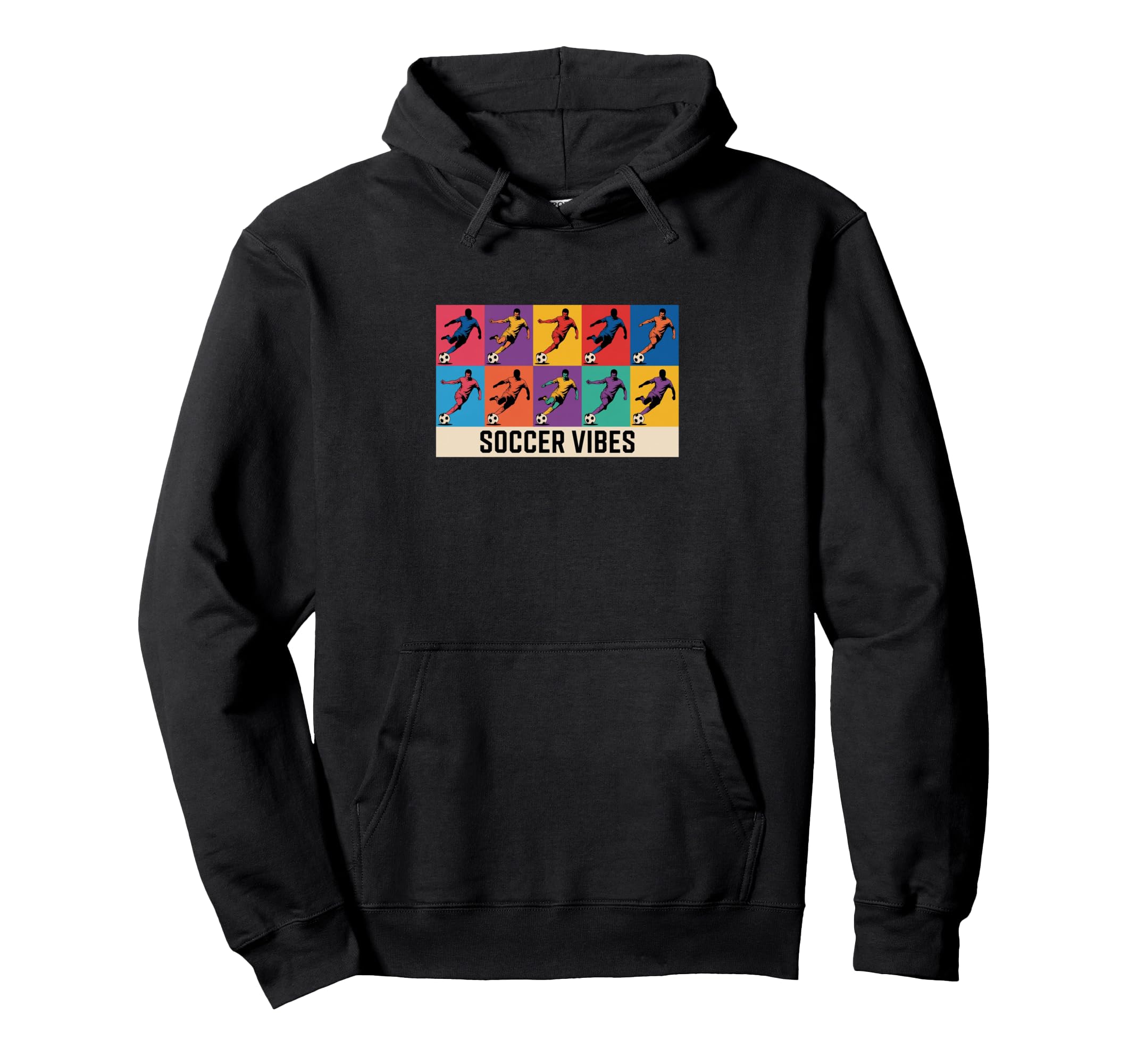 Soccer Vibes Colorful Action Packed Hoodie - Minimalist Print Men Women