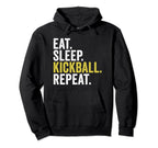 Eat Sleep Kickball Repeat Funny Hoodie - Aesthetic Graphic for Adults