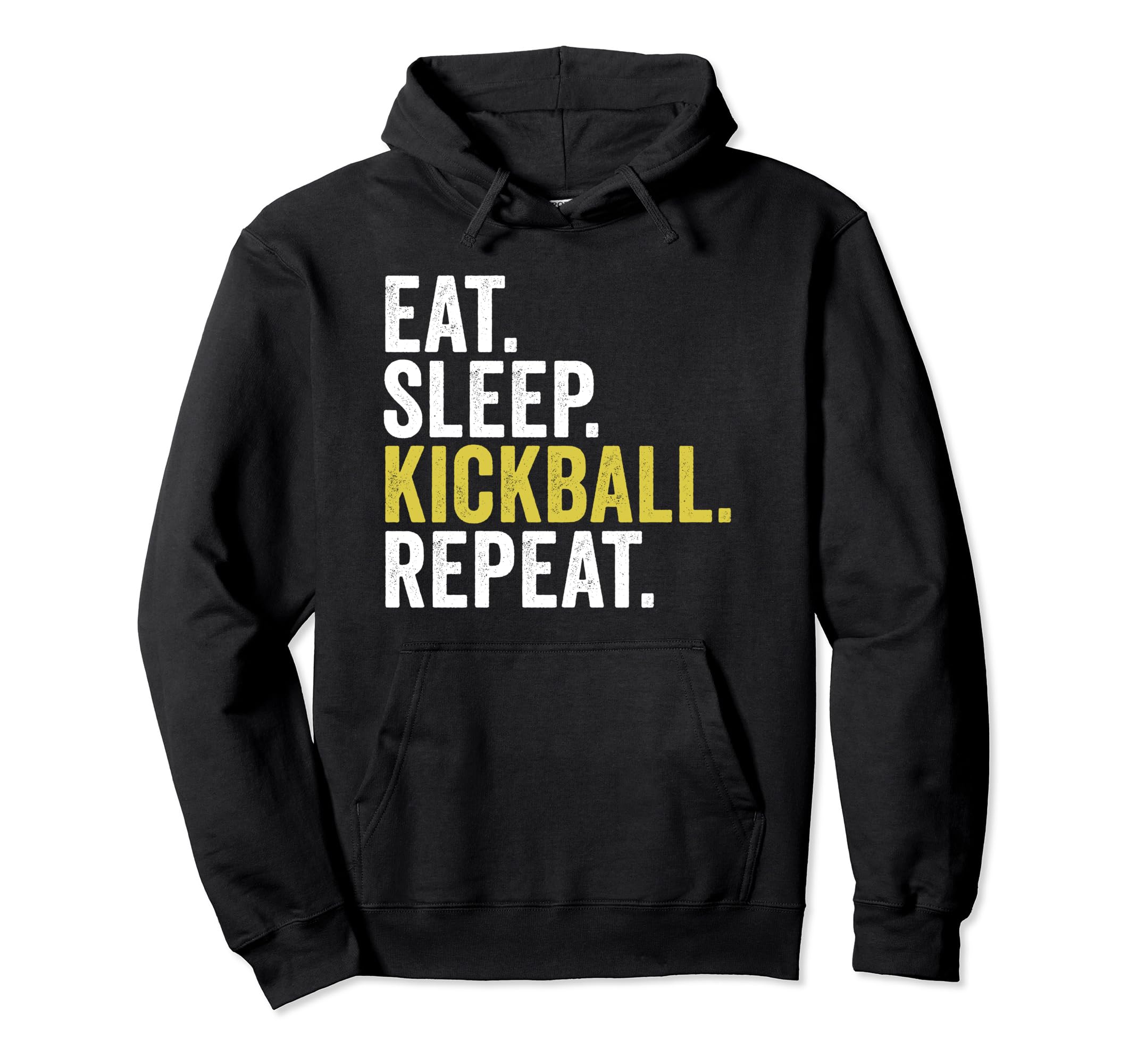 Eat Sleep Kickball Repeat Funny Hoodie - Aesthetic Graphic for Adults