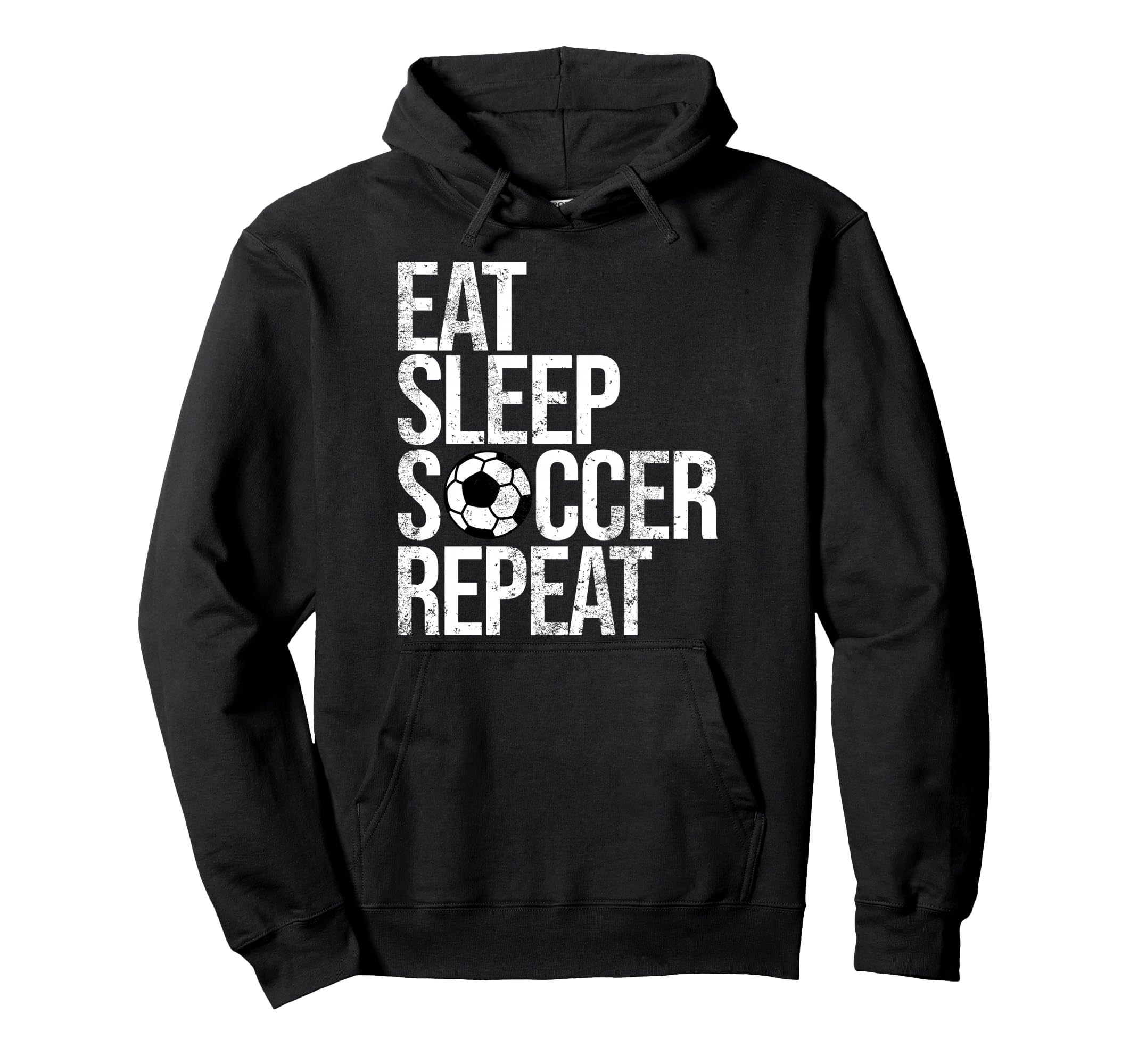 Eat Sleep Soccer Repeat Funny Sport Game Hoodie - Graphic Print Men Women