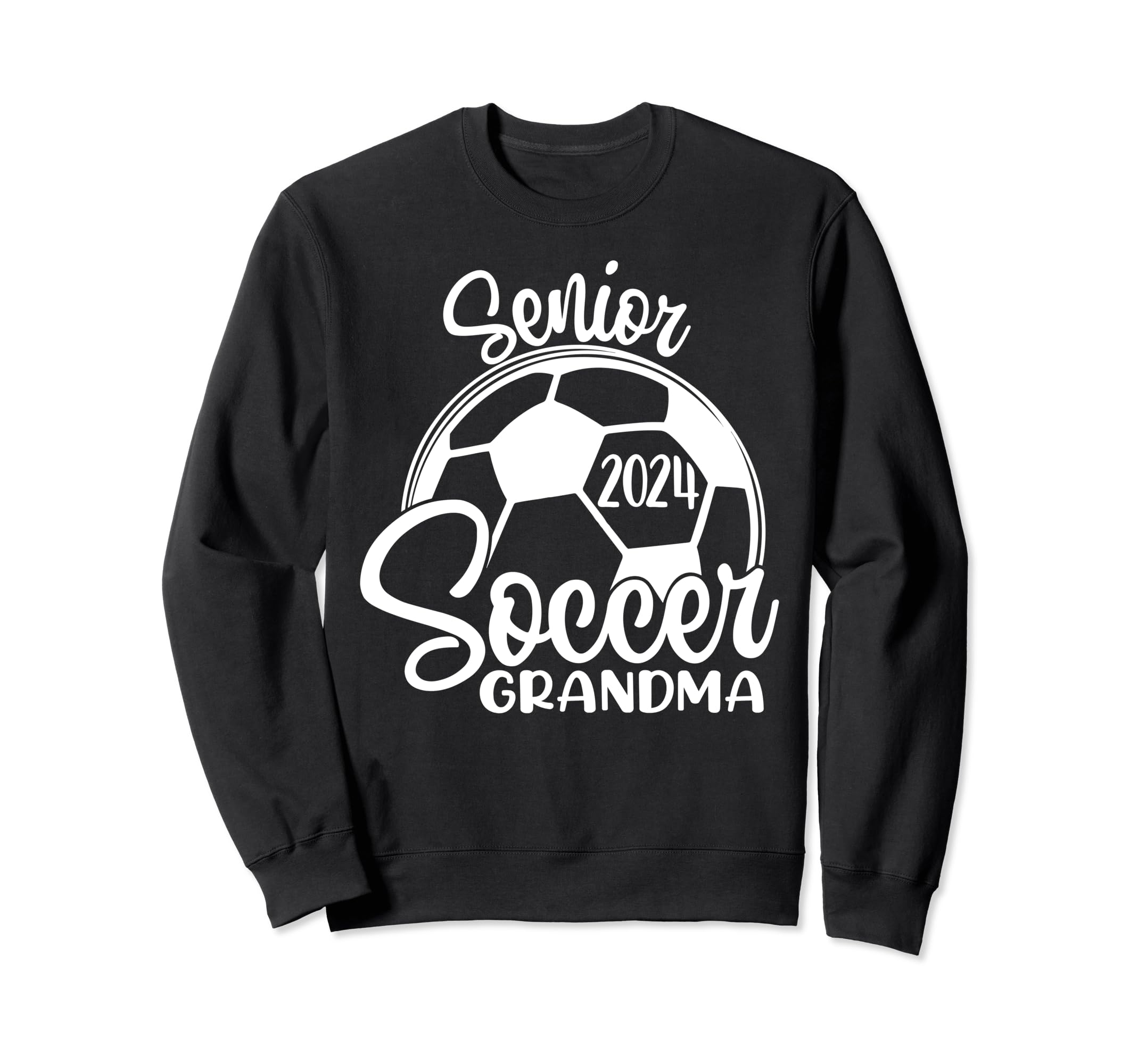 Senior Soccer Grandma 2024 Class Sweatshirt - Graphic Print for Adults