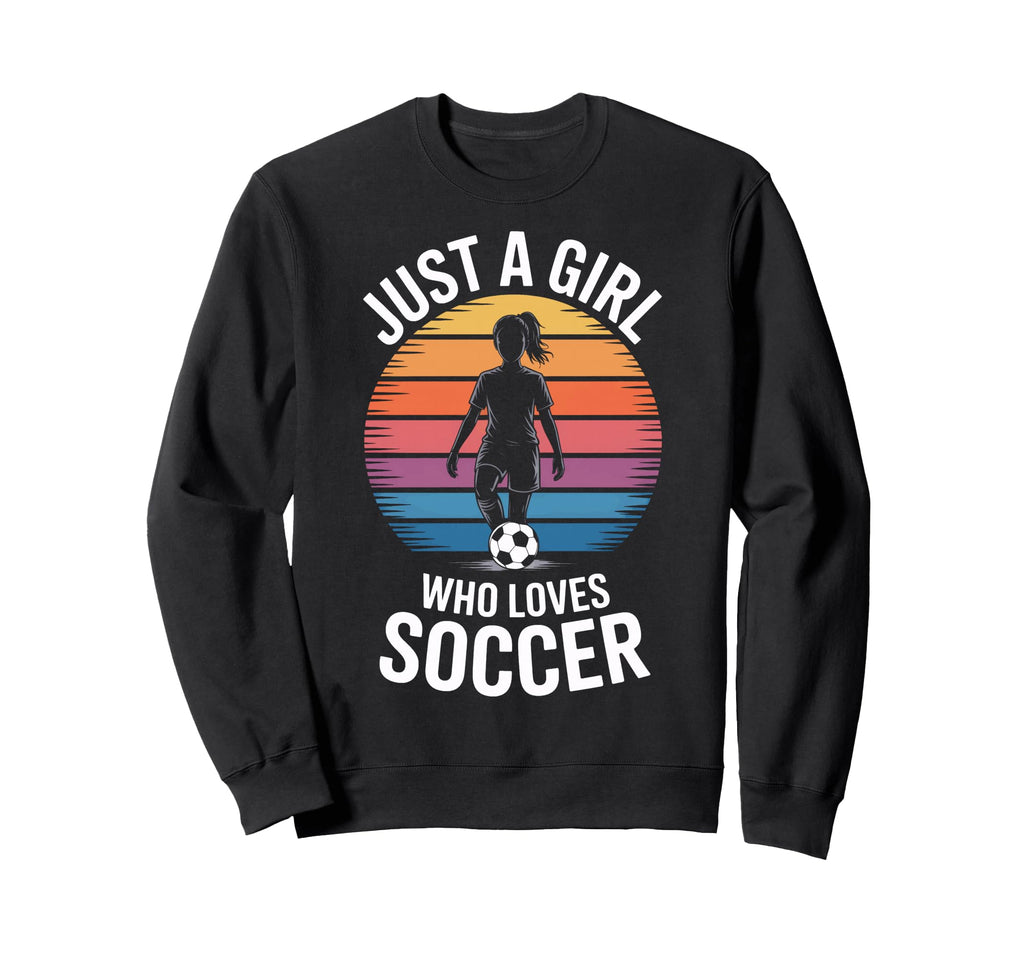 Soccer Enthusiast Just Who Loves Sweatshirt - Graphic Print for Adults