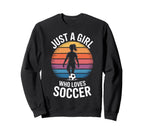 Soccer Enthusiast Just Who Loves Sweatshirt - Graphic Print for Adults