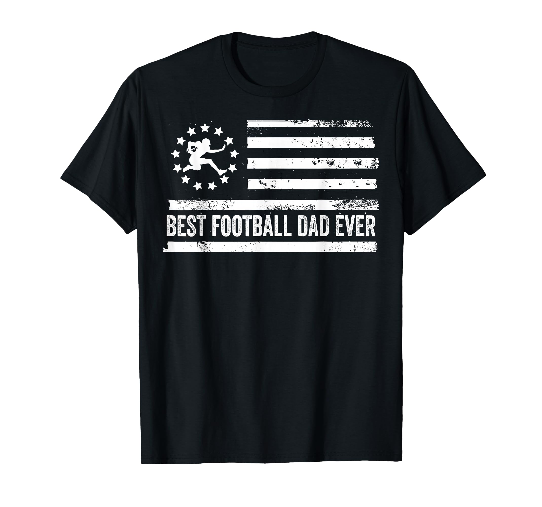 Football Coach Us American Flag T-Shirt - Minimalist Print for Adults