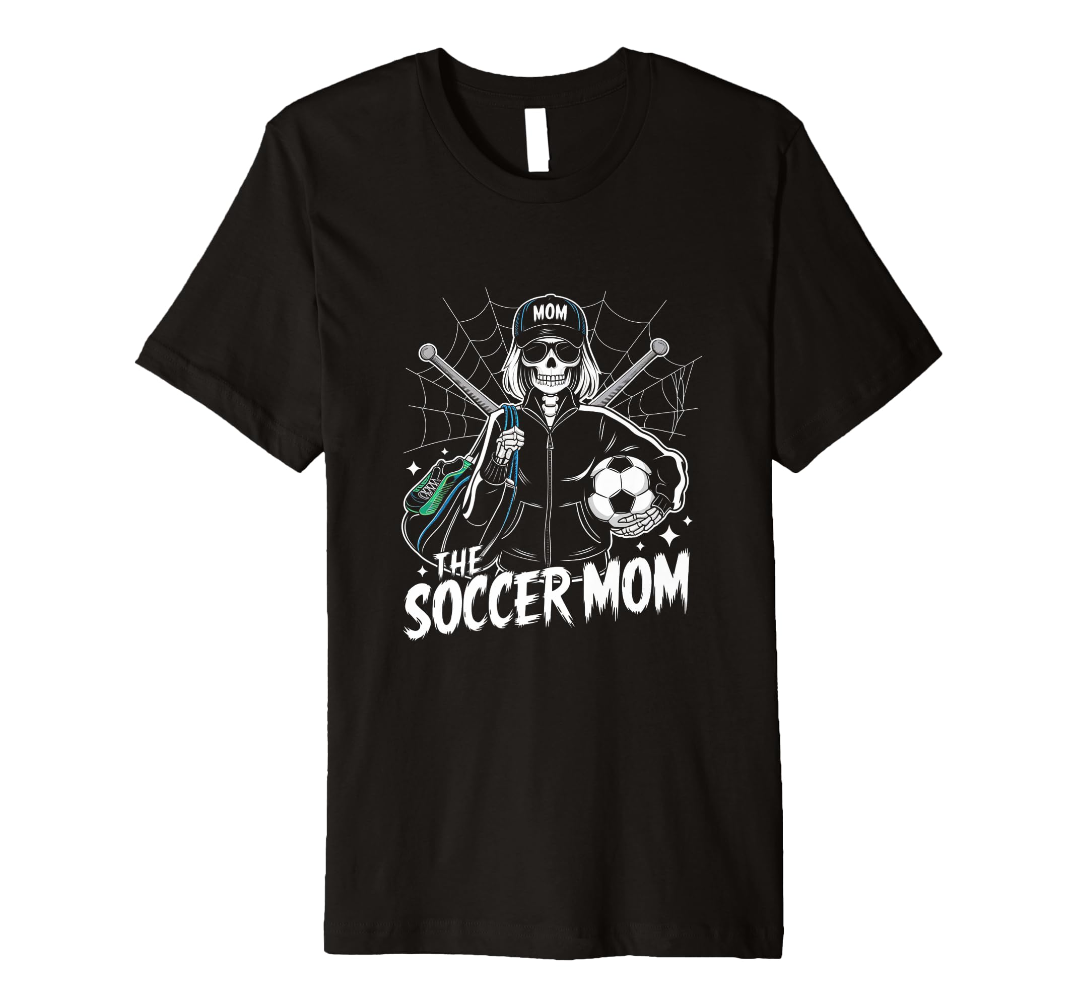 Soccer Mom Skeletton Halloween Soccer T-Shirt - Unique Graphic for Adults