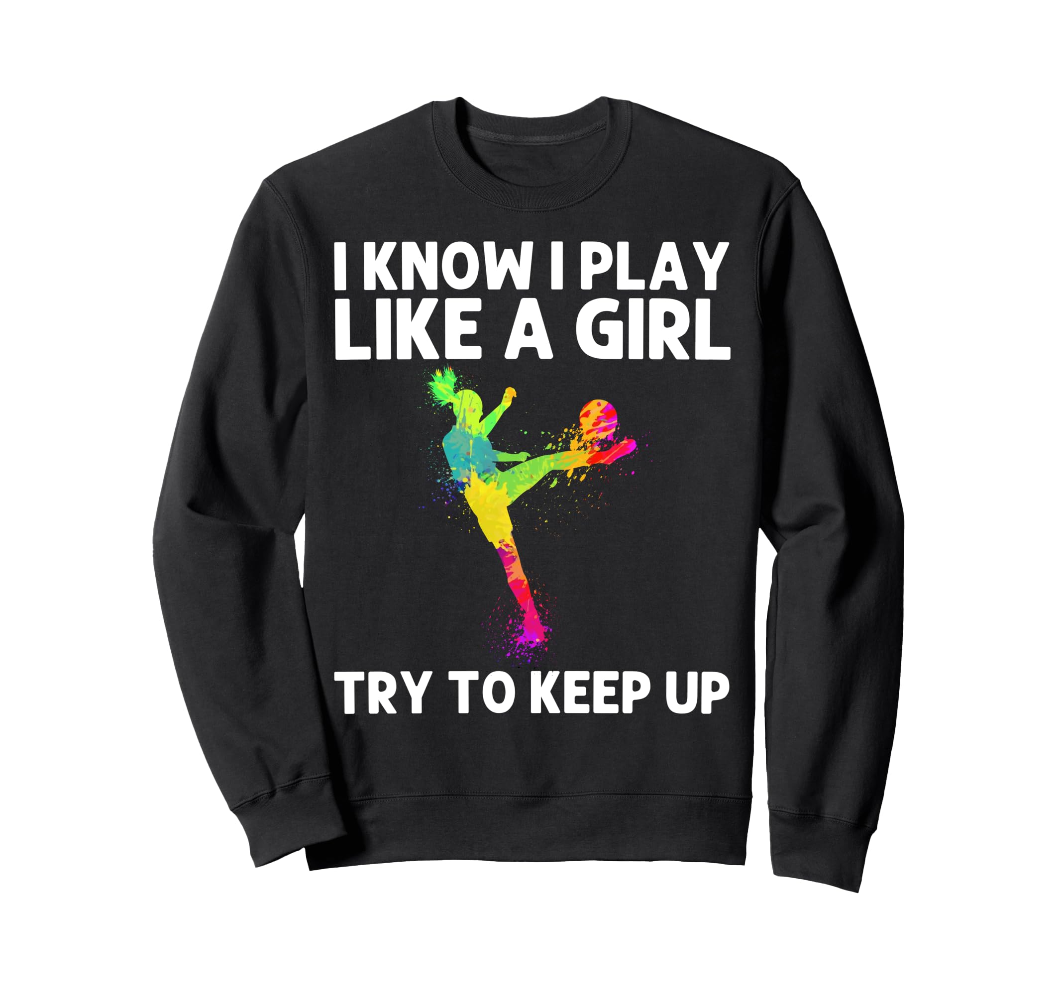 Funny Soccer Art Soccer Player Sweatshirt - Minimalist Print for Adults