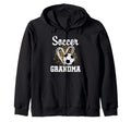Soccer Grandma Leopard Heart Soccer Fan Hoodie - Streetwear Style Unisex