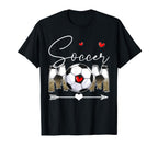Funny Soccer Mom Leopard Soccer T-Shirt - Casual Everyday Wear Men Women