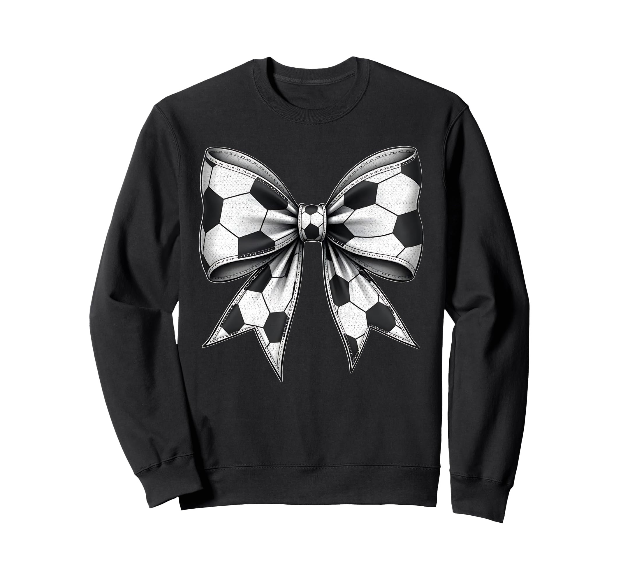 Soccer Ball Coquette Bow Soccer Sweatshirt - Fun Novelty Design for Adults