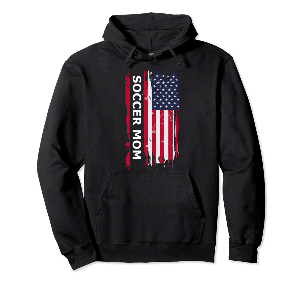 Usa Soccer Mom Mother Usa Flag Hoodie - Fun Novelty Design Unisex