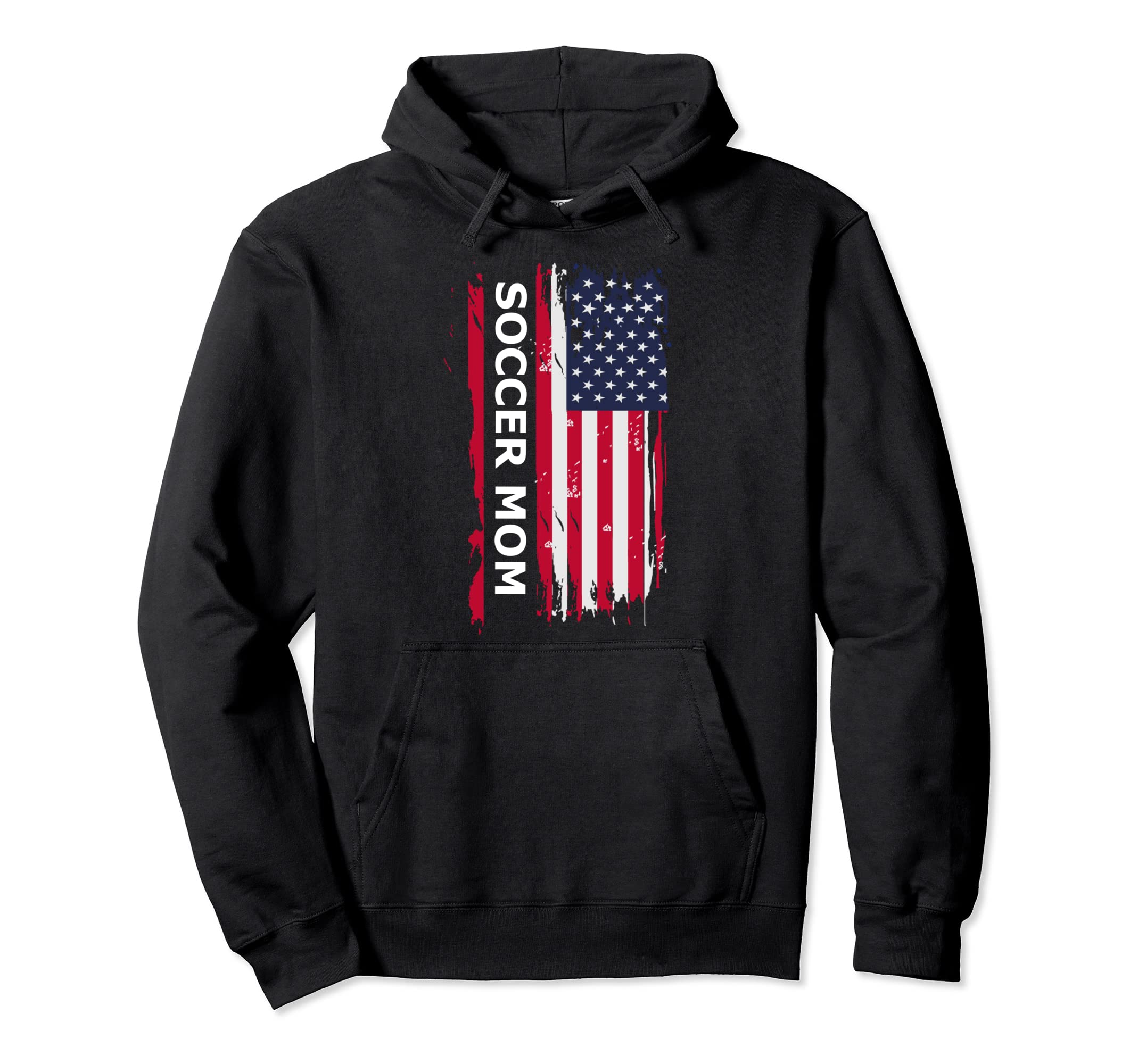 Usa Soccer Mom Mother Usa Flag Hoodie - Fun Novelty Design Unisex