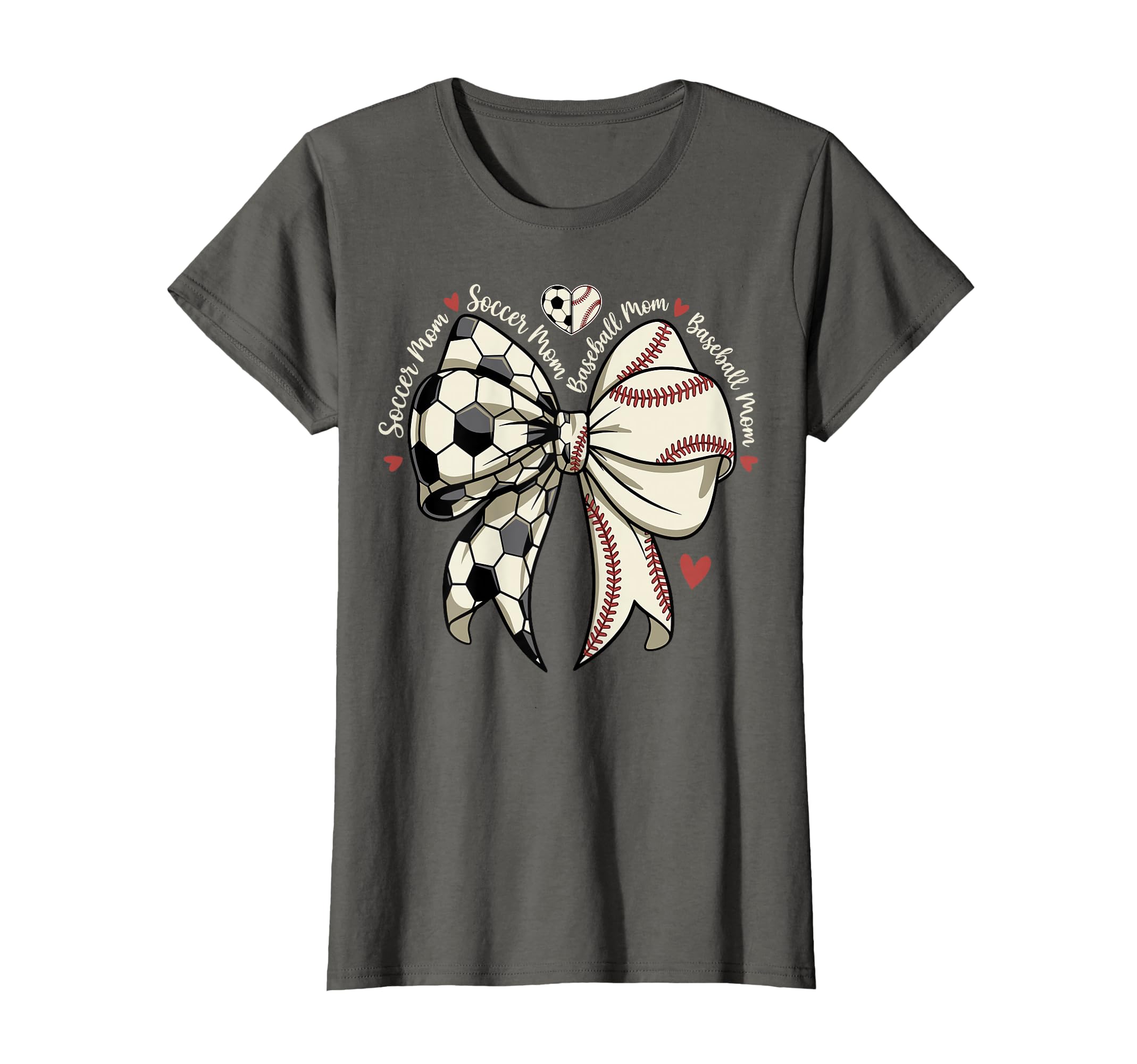 Baseball Soccer Mom Mama Coquette T-Shirt - Casual Everyday Wear Men Women