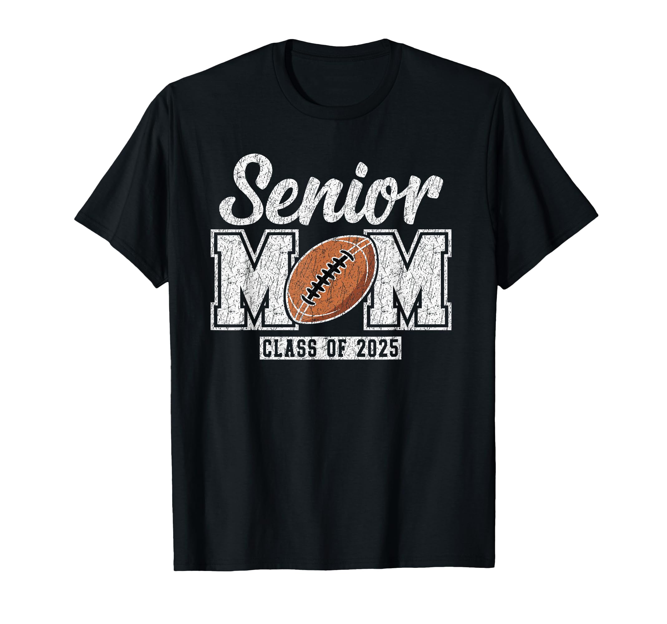 Senior Football Mom Class 2025 T-Shirt - Fun Novelty Design Men Women