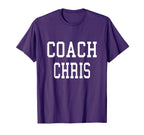 Coach Chris Custom Football Soccer T-Shirt - Minimalist Print Unisex