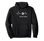 Soccer Mammas Soccer Mom Heartbeat Hoodie - Fun Novelty Design Men Women