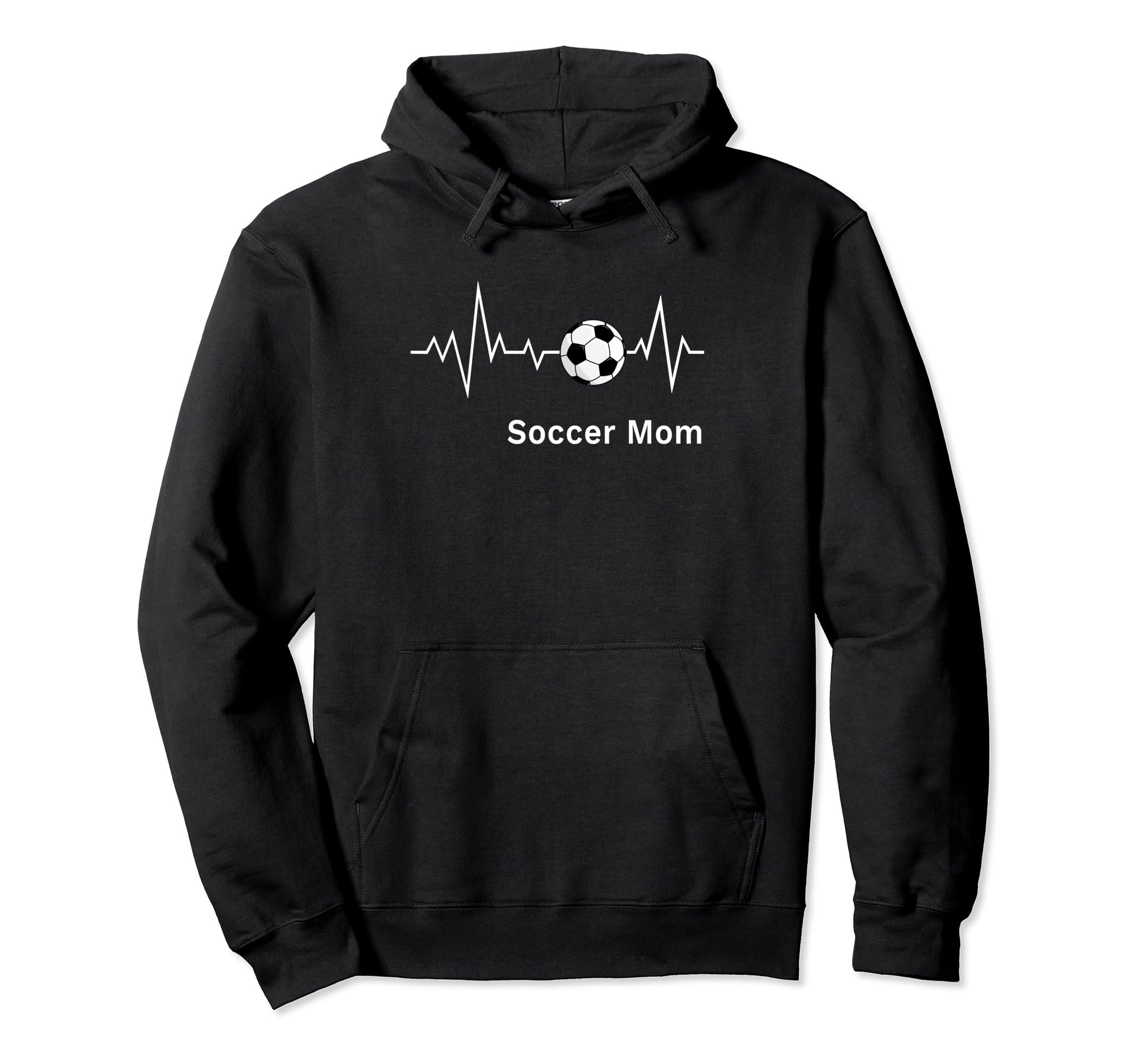 Soccer Mammas Soccer Mom Heartbeat Hoodie - Fun Novelty Design Men Women