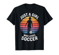 Just Who Loves Soccer Female Soccer T-Shirt - Unique Graphic Men Women