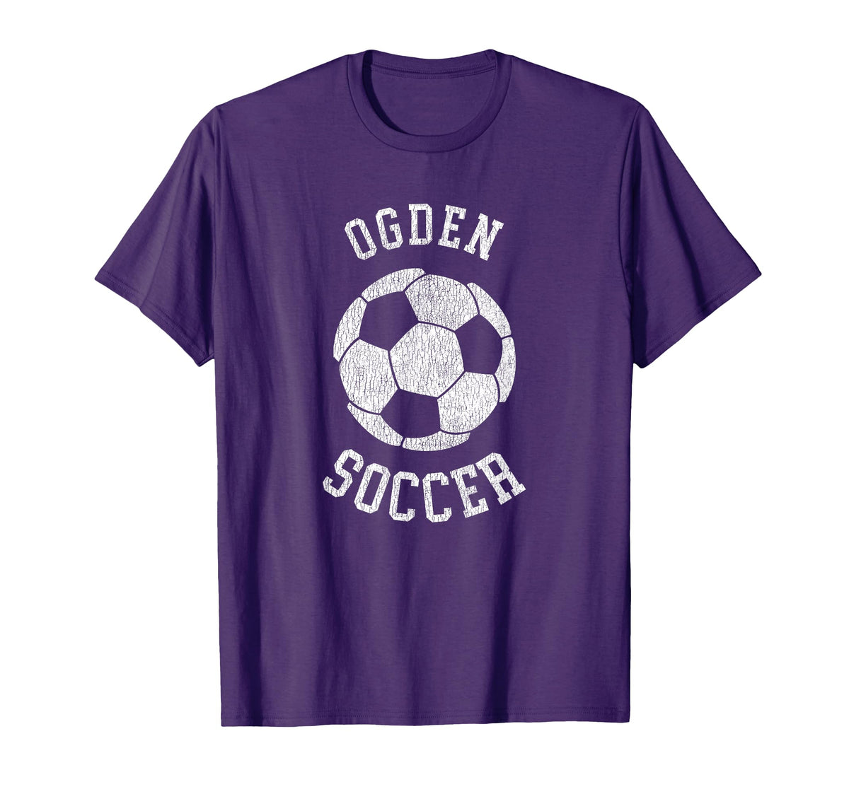 Ogden Soccer Distressed 90S T-Shirt - Unique Graphic Unisex