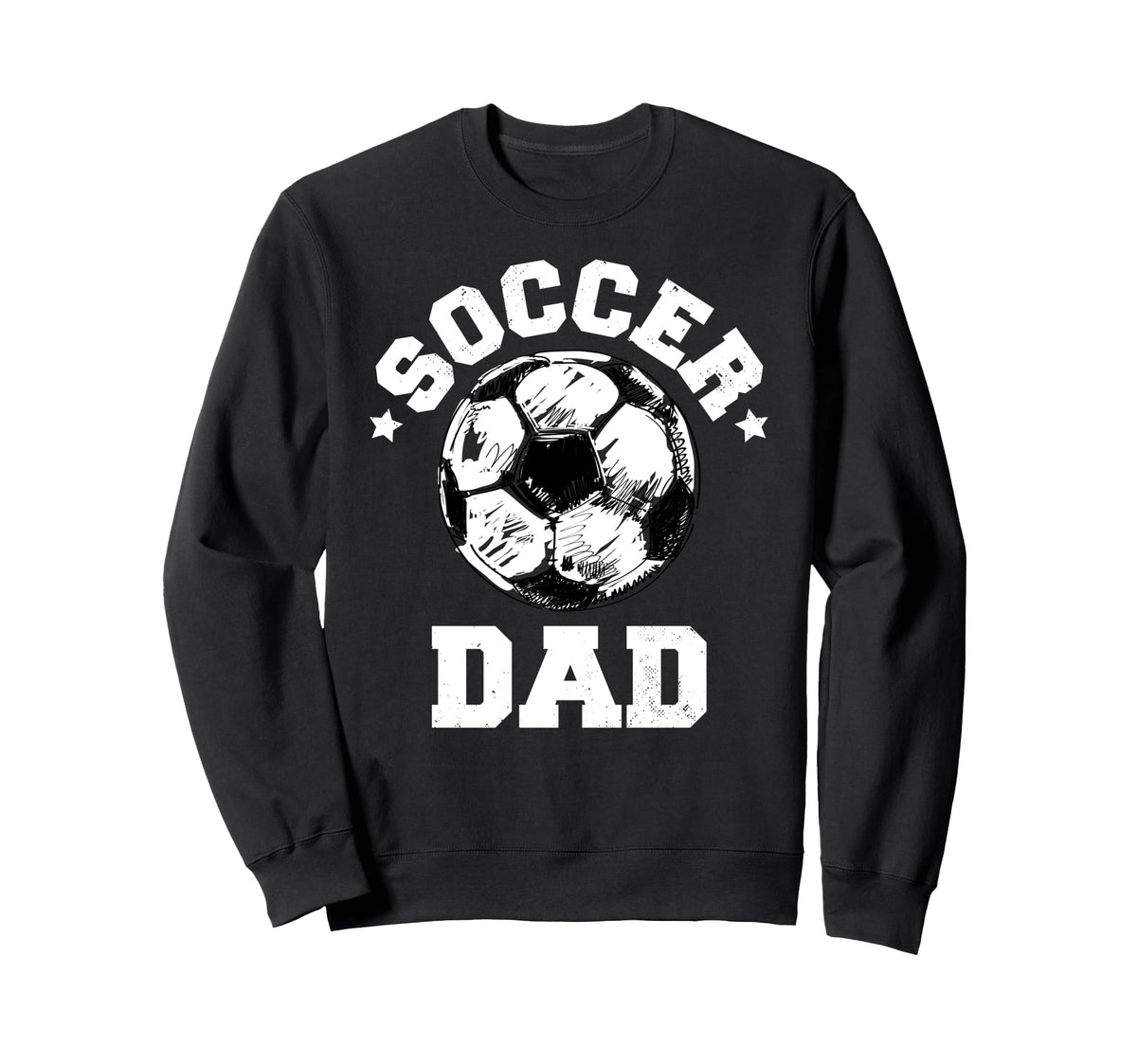 Soccer Dad Soccer Ball Distressed Sweatshirt - Custom Art Print Unisex
