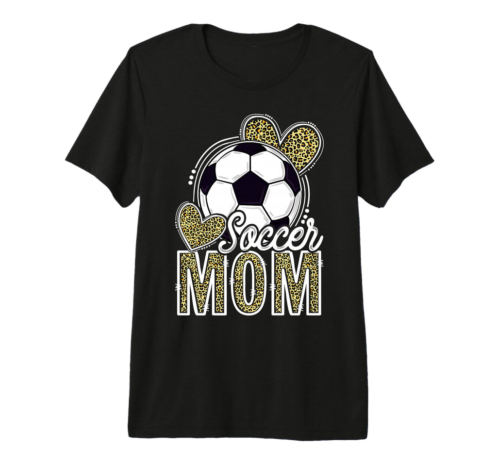 Soccer Mom Heart Leopard Funny T-Shirt - Aesthetic Graphic for Adults