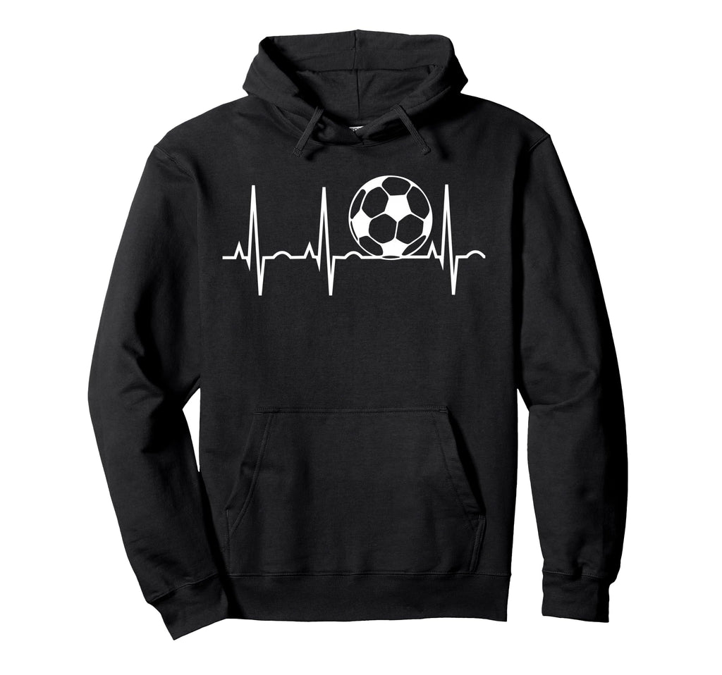 Soccer Heartbeat Soccer Ball Heartbeat Hoodie - Aesthetic Graphic Unisex