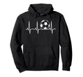 Soccer Heartbeat Soccer Ball Heartbeat Hoodie - Aesthetic Graphic Unisex