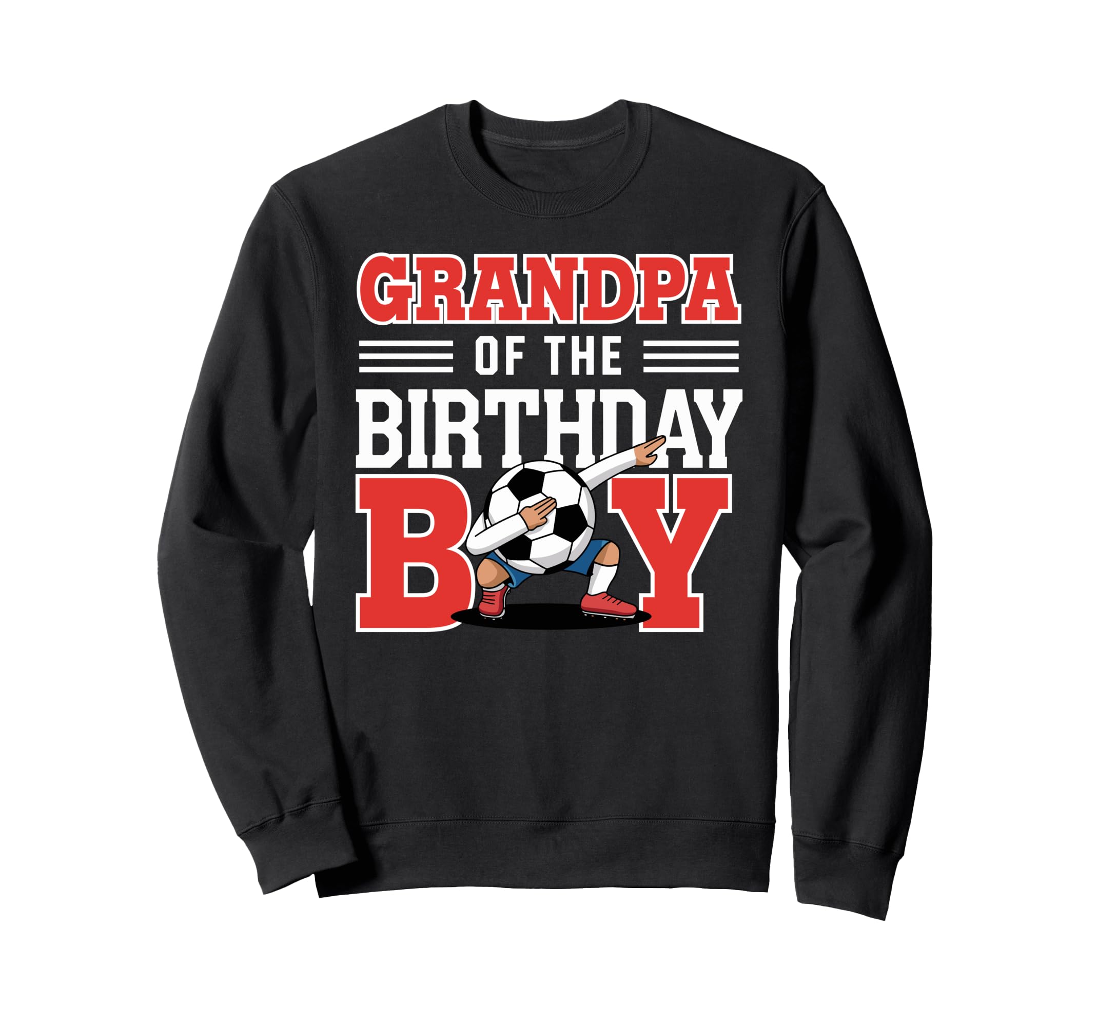 Grandpa Birthday Soccer Fun Sweatshirt - Custom Art Print Unisex