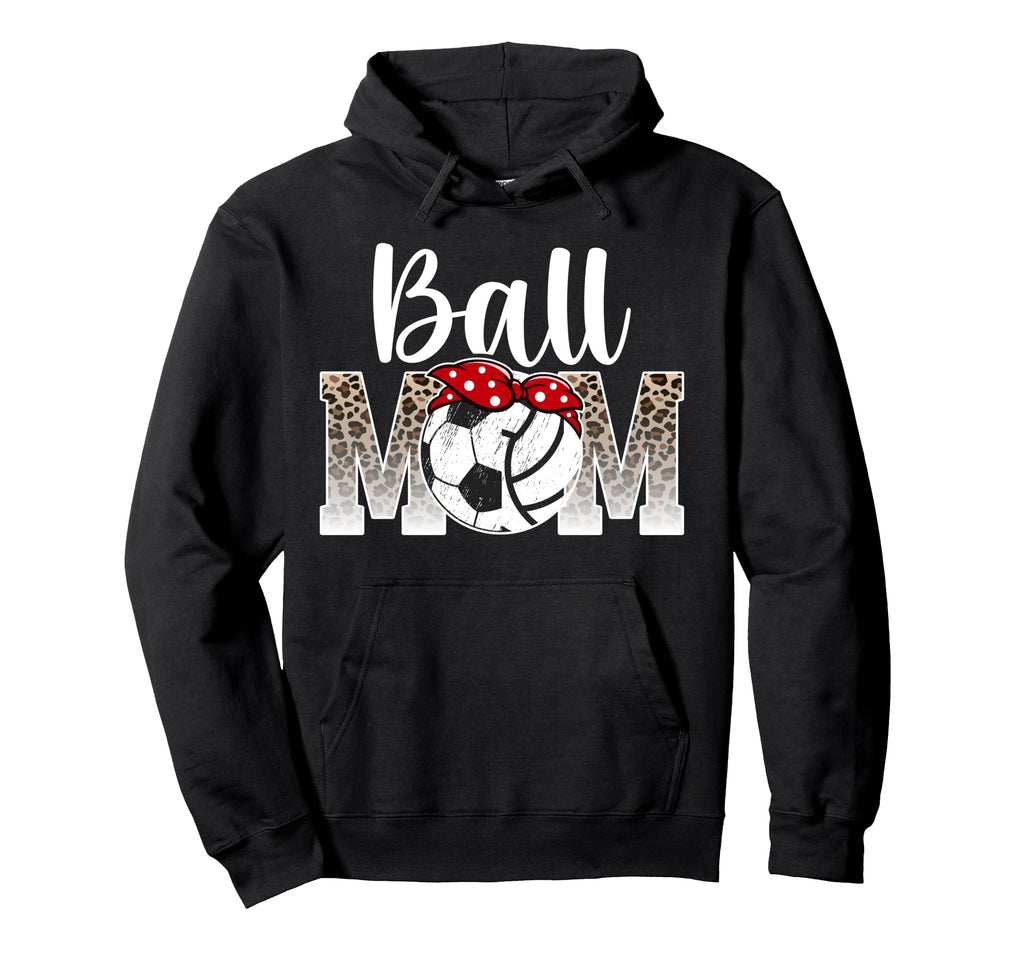 Ball Mom Soccer Volleyball Mom Volleyball Hoodie - Minimalist Print Unisex