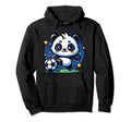 Panda Soccer Player Kicking Soccer Ball Hoodie - Aesthetic Graphic Unisex
