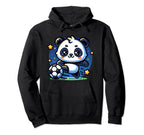 Panda Soccer Player Kicking Soccer Ball Hoodie - Aesthetic Graphic Unisex