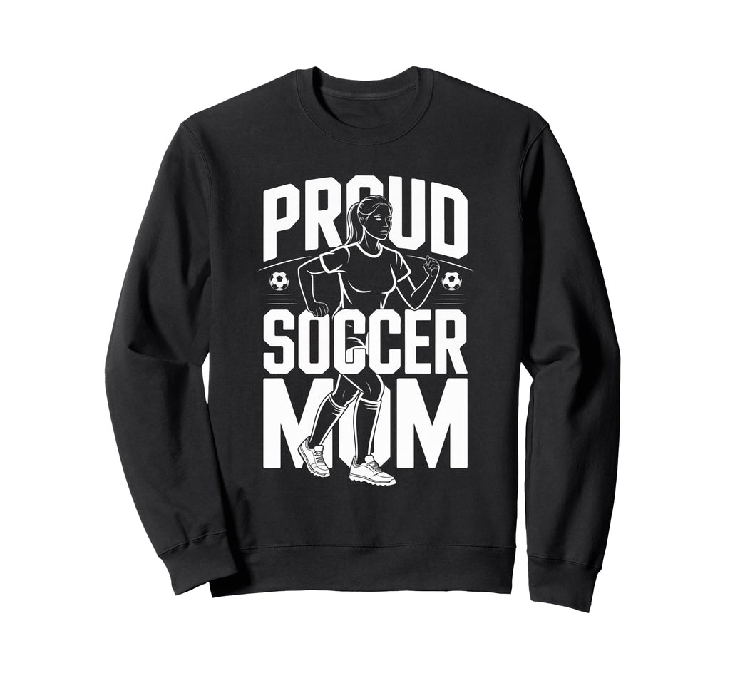 Proud Soccer Mom Sunset Vibes Sweatshirt - Fun Novelty Design for Adults