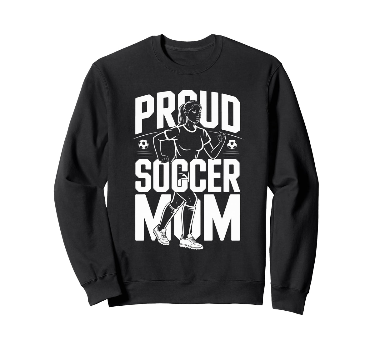 Proud Soccer Mom Sunset Vibes Sweatshirt - Fun Novelty Design for Adults