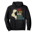 Just Guy Who Loves Soccer Soccer Hoodie - Trendy Graphic Unisex