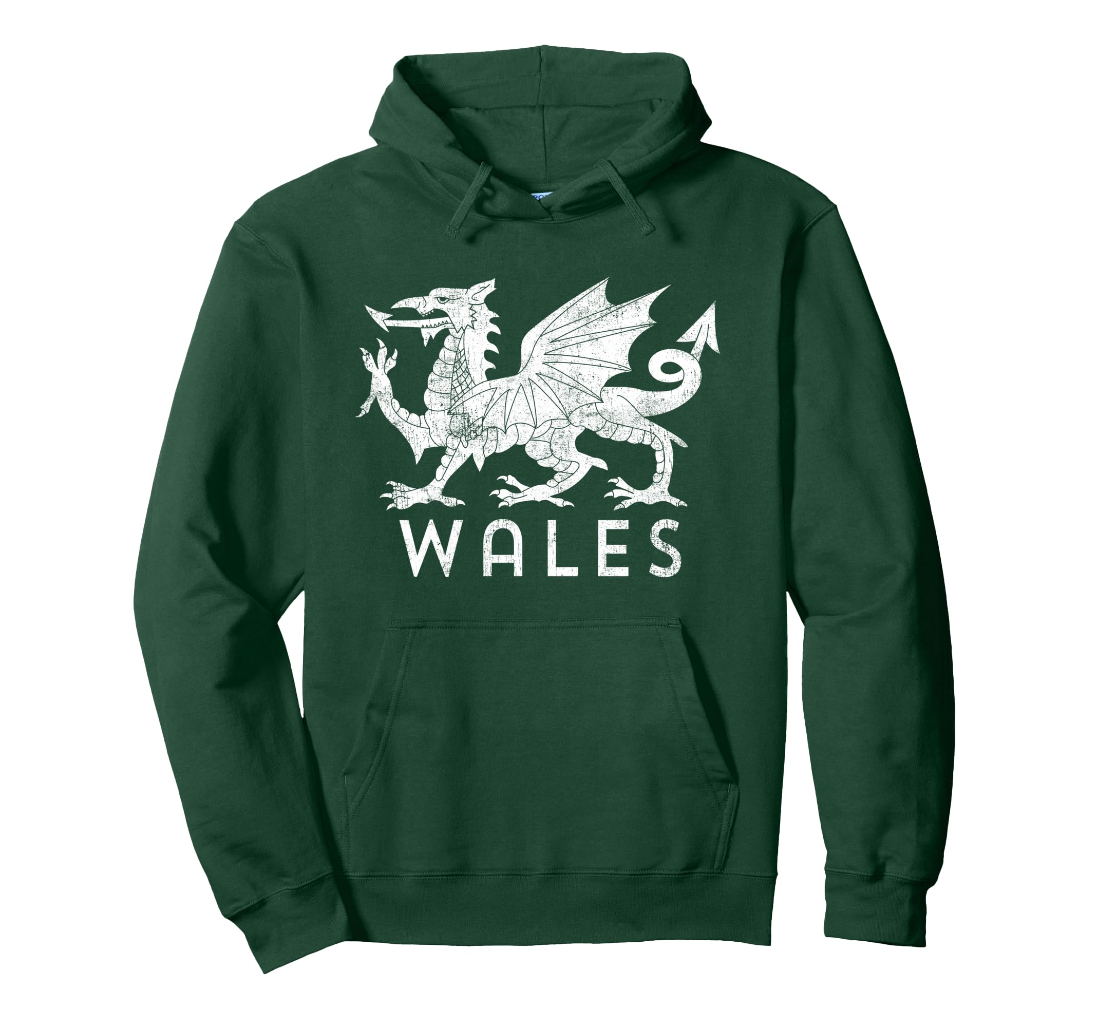 Distressed Rugby Welsh Cymru Flag Wales Hoodie - Custom Art Print Unisex