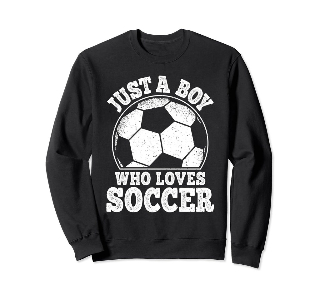 Just Who Loves Soccer Funny Soccer Sweatshirt - Trendy Graphic Unisex