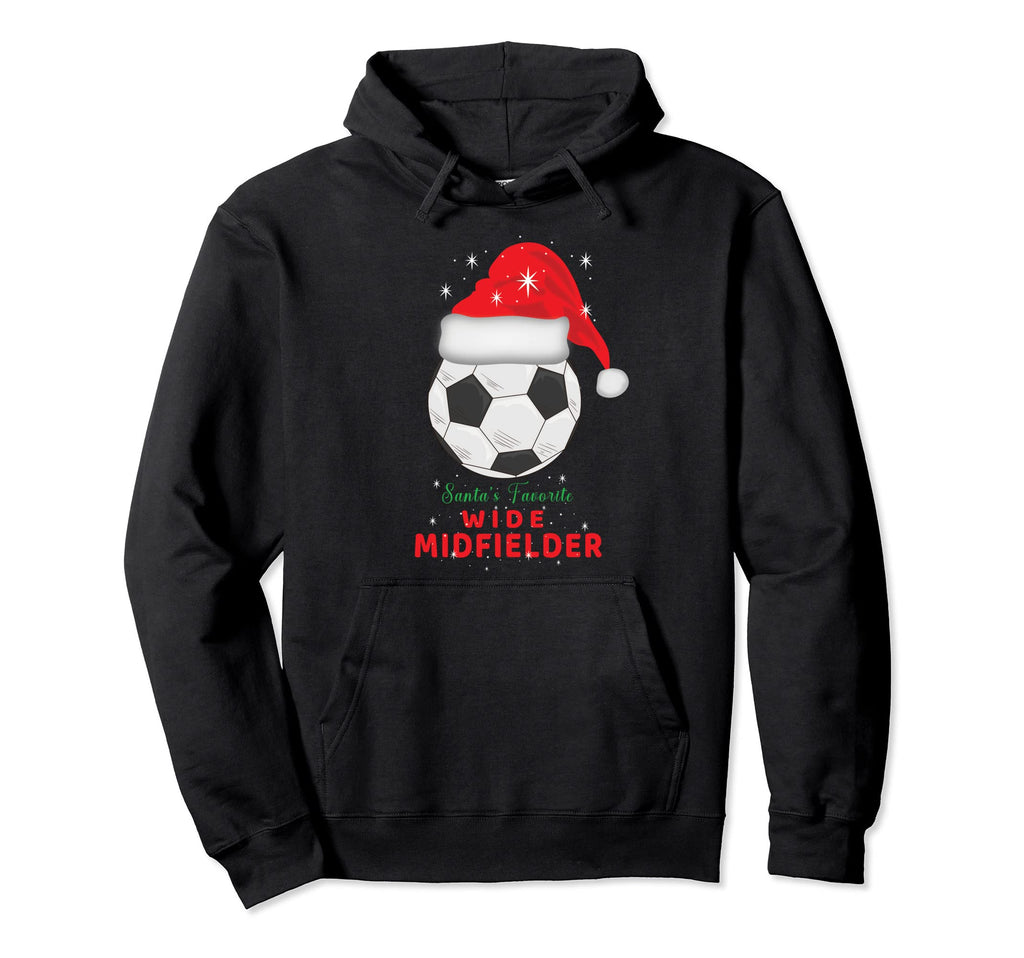 Soccer Football Santas Favorite Wide Hoodie - Minimalist Print for Adults