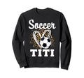 Soccer Titi Leopard Heart Matching Sweatshirt - Streetwear Style Unisex