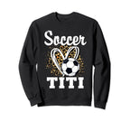 Soccer Titi Leopard Heart Matching Sweatshirt - Streetwear Style Unisex