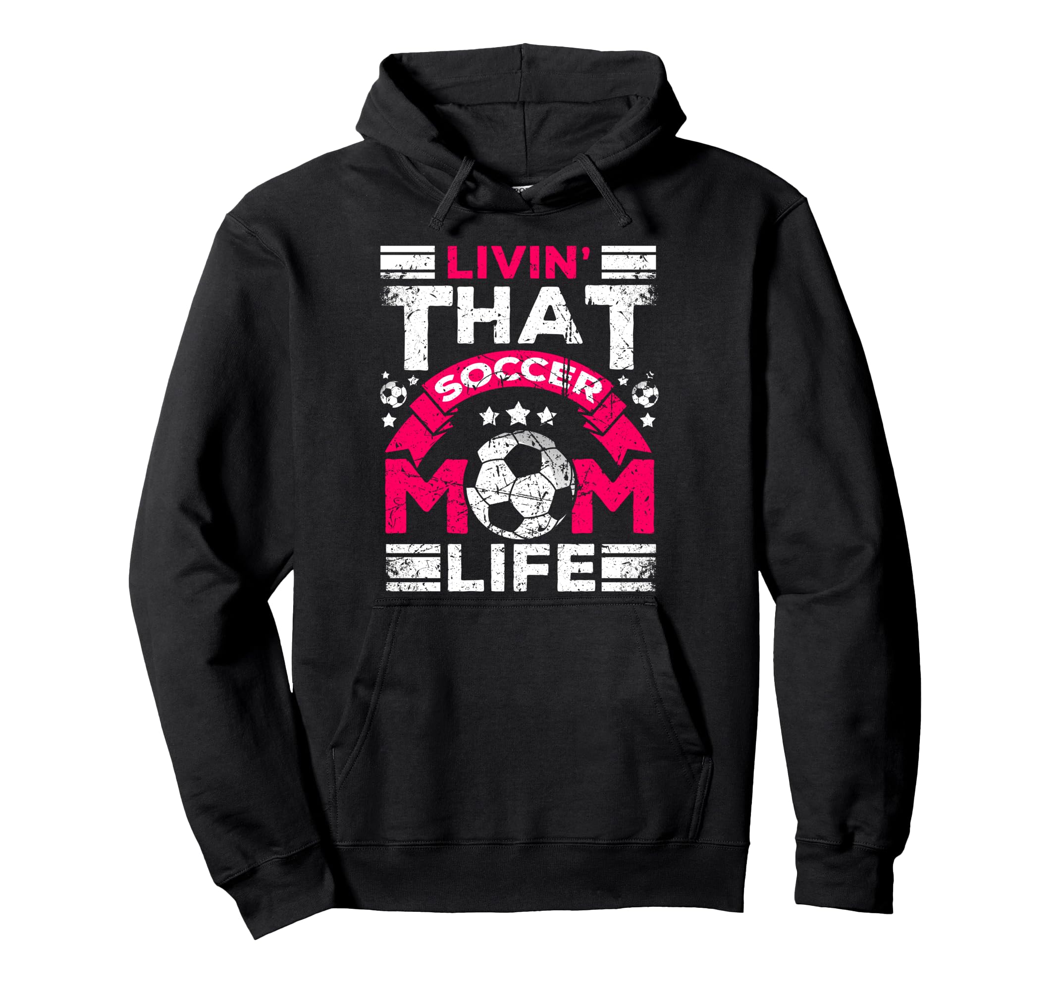 Livin That Soccer Mom Life Passion Hoodie - Minimalist Print for Adults