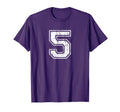 Number 5 Distressed Five Sports T-Shirt - Minimalist Print Men Women