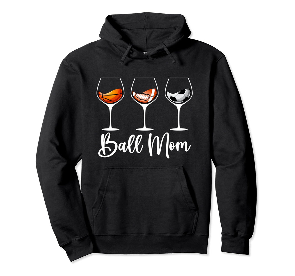 Ball Mom Funny Soccer Football Hoodie - Aesthetic Graphic for Adults