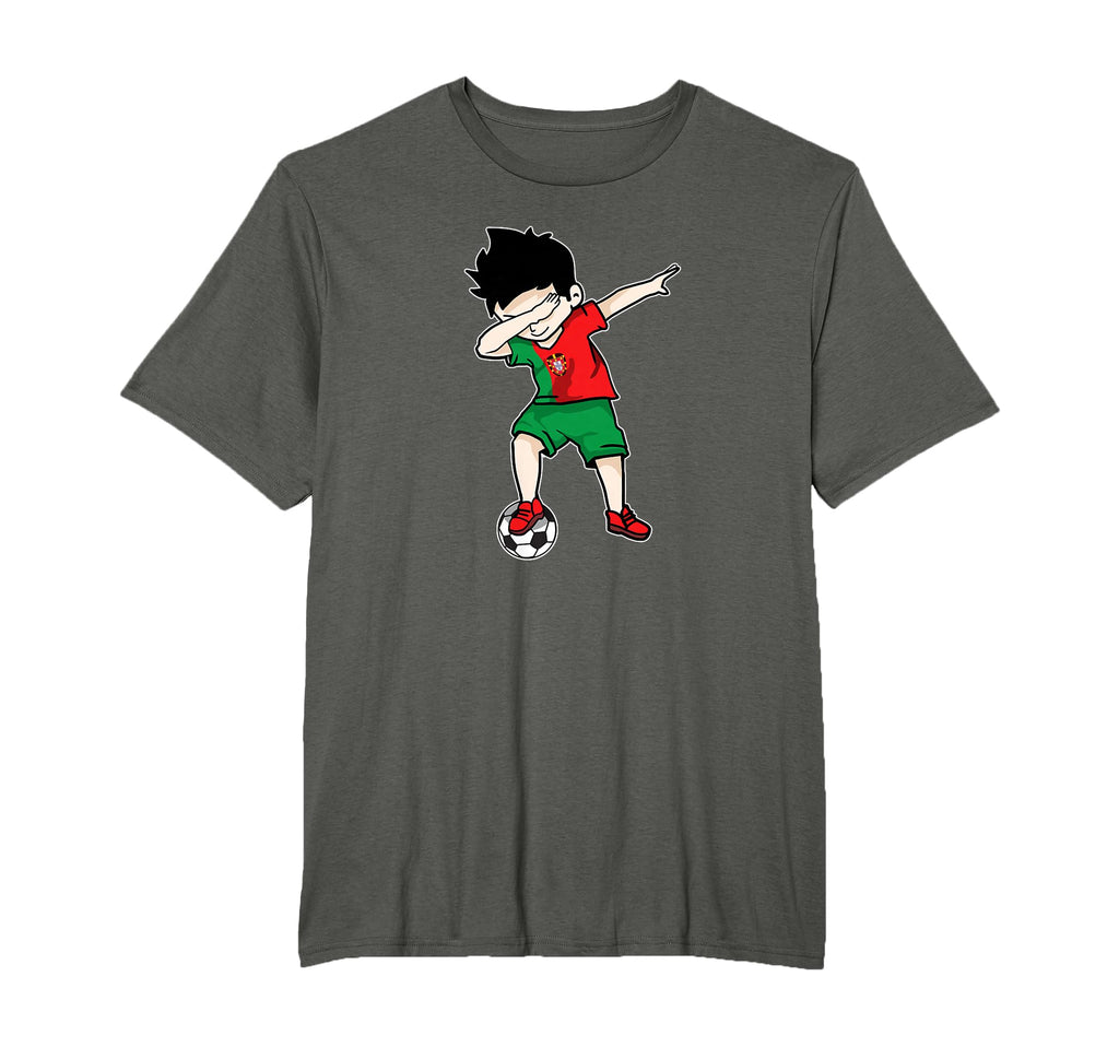 Dabbing Soccer Portugal Football T-Shirt - Unique Graphic Men Women